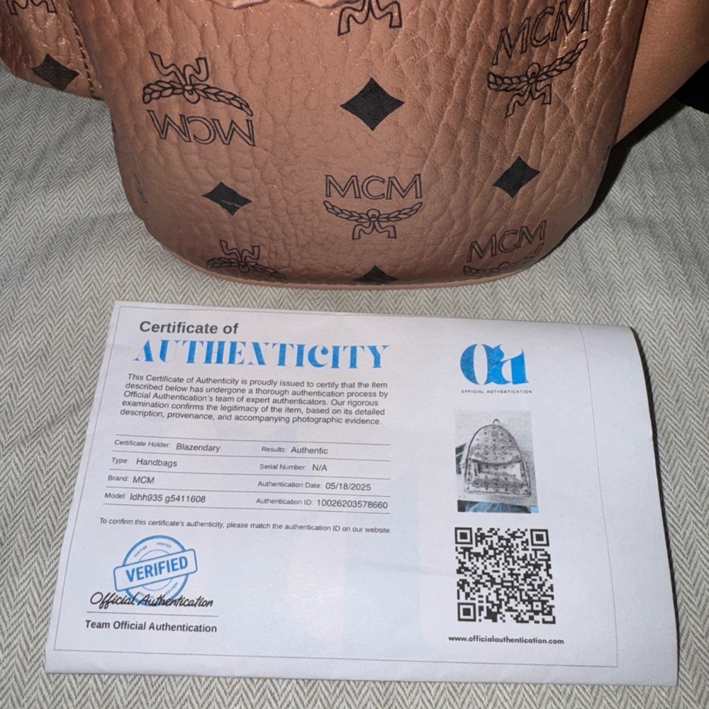 MCM Viestos Small Limited Edition Metallic Rose Studded Backpack $1080 - Picture 5 of 14